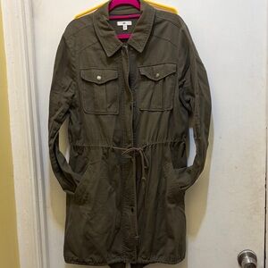 bp Olive Green Drawstring Utility Jacket